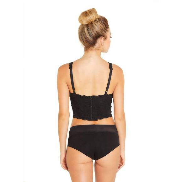 NEW COSABELLA never say never curvy plungie longline soft bralette in black - Picture 2 of 2